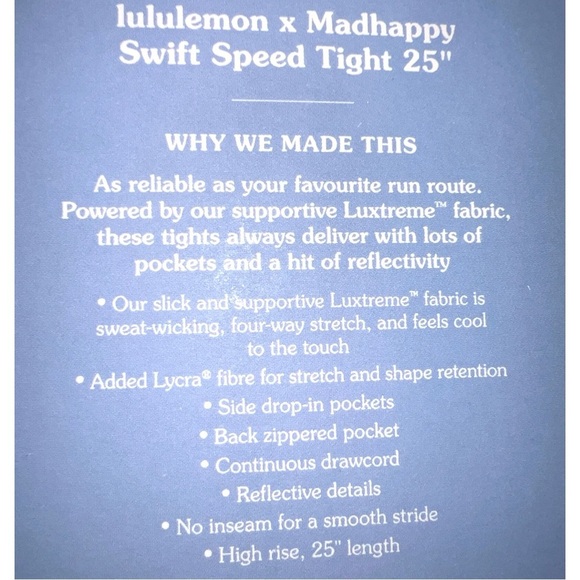 Lululemon x Madhappy Swift Speed Tight 25" | Women's Leggings/Tights | NEW/NWT☮️ - Picture 12 of 15